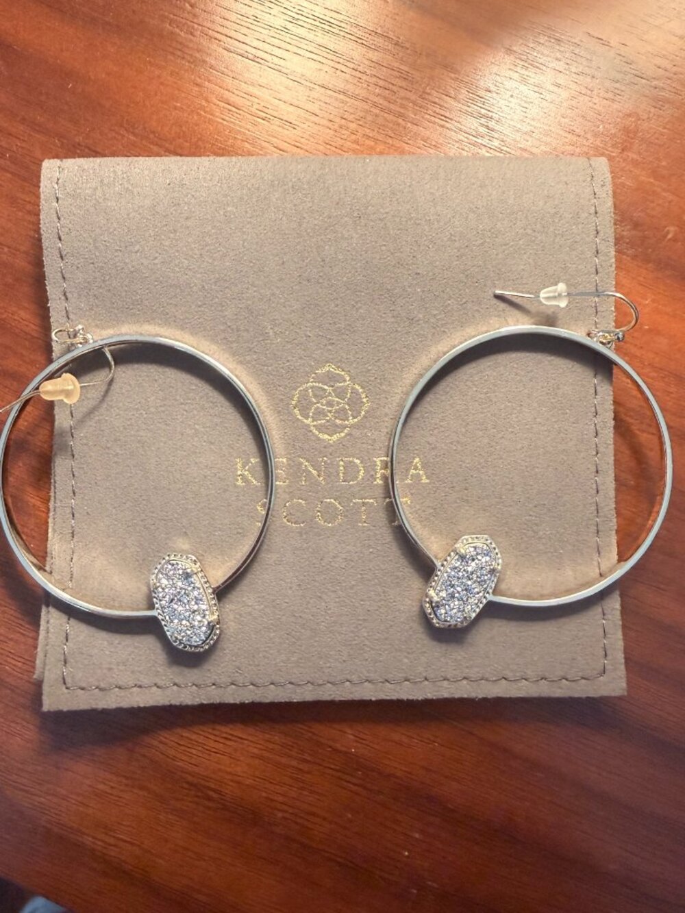 Kendra Scott Elora Gold Druzy Hoop Earrings